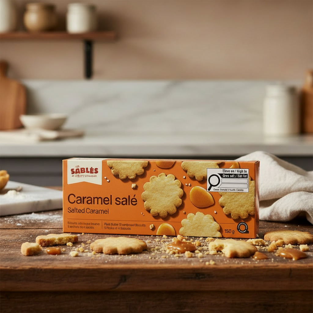Salted caramel shortbread cookies