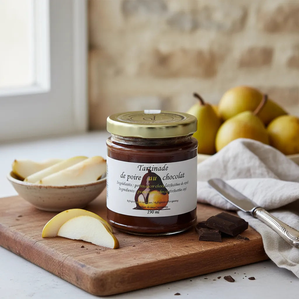 Tartinade de poire au chocolat