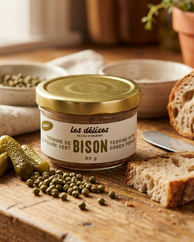 Terrine de bison au poivre vert