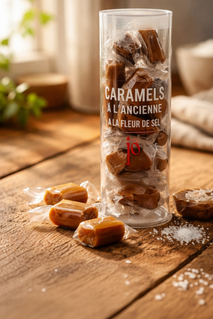 Sea salt caramel candy tube