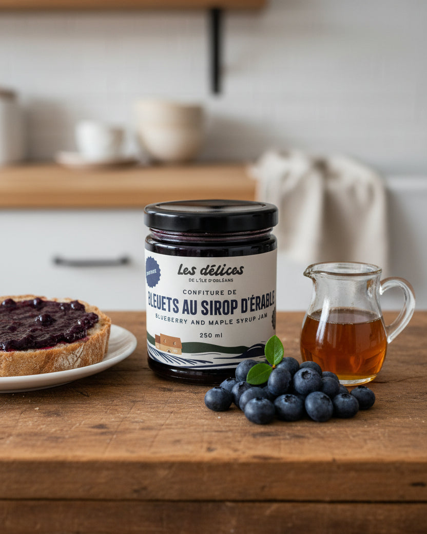 Confiture de bleuets au sirop d'érable