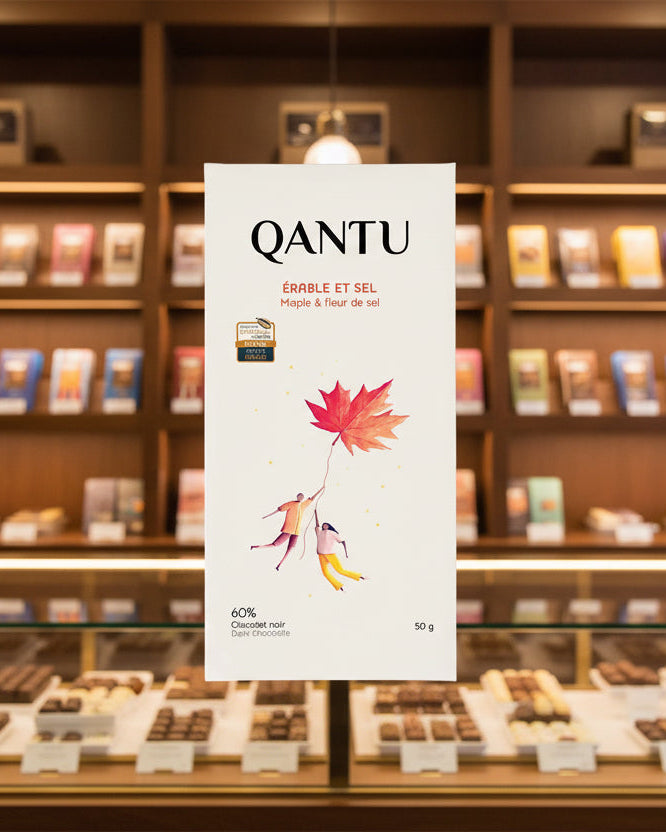 Tablette de chocolat "Erable & Sel 60%" - Qantu