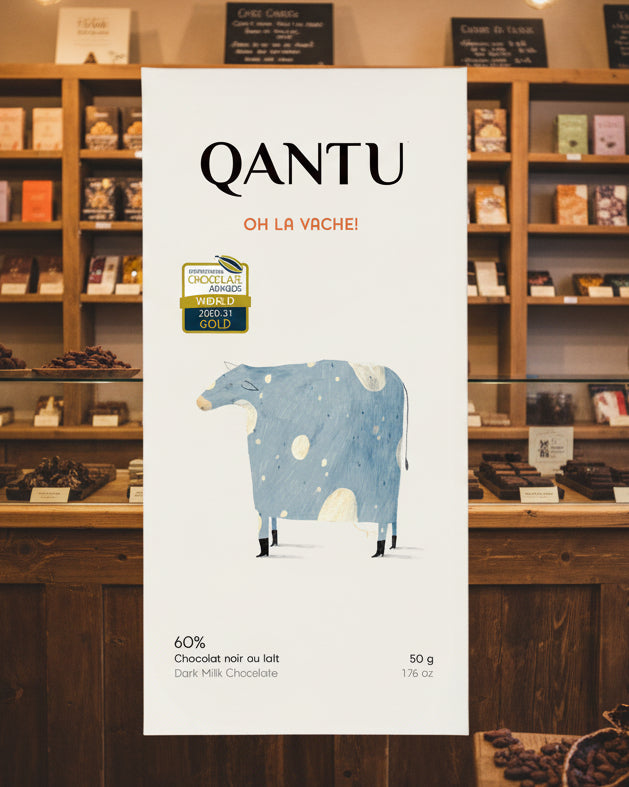 Tablette de chocolat au lait "Oh la Vache 60%" - Qantu