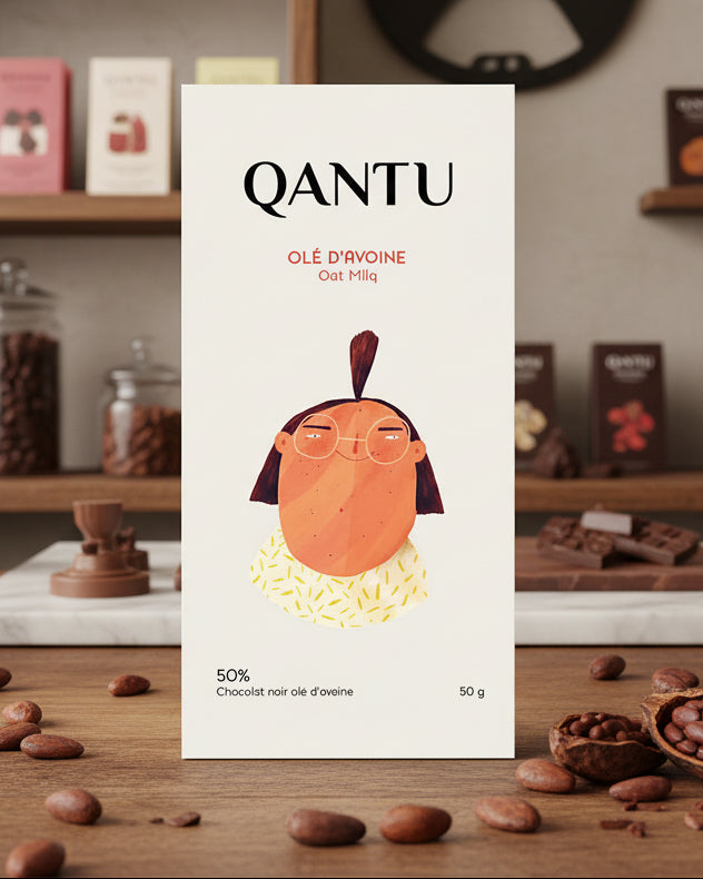 Tablette de chocolat au lait "Olé d'Avoine 50%" - Qantu