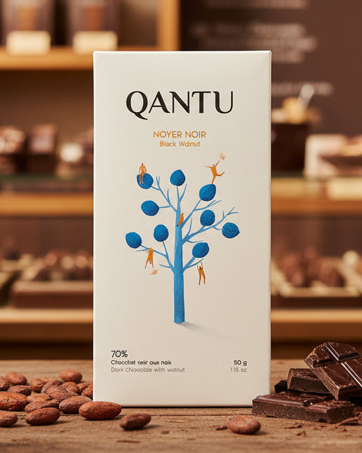 Tablette de chocolat "Noyer Noir 70%" - Qantu