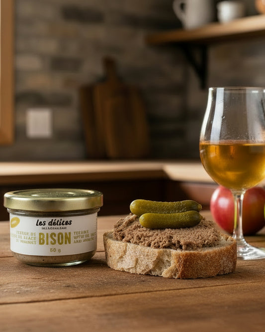 Terrine de bison au cidre de glace et pommes