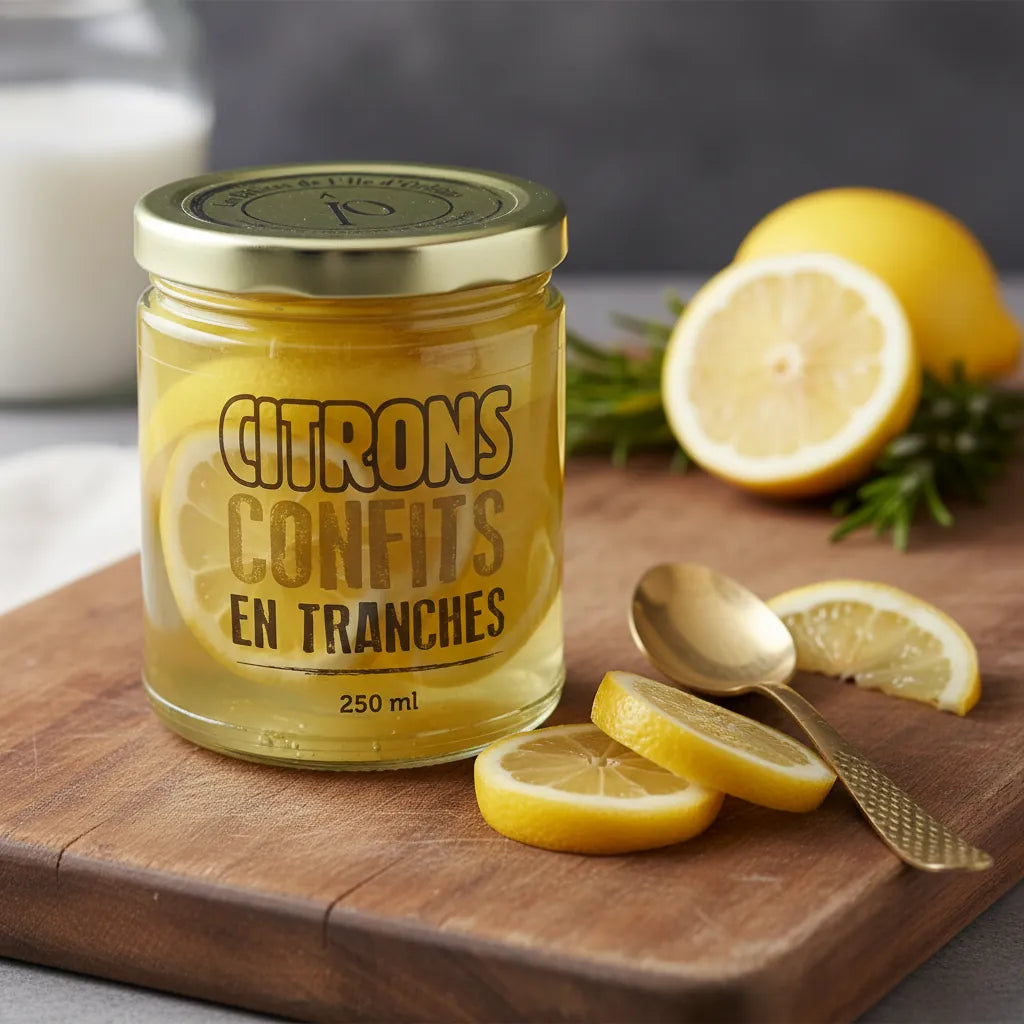 Sliced ​​preserved lemons
