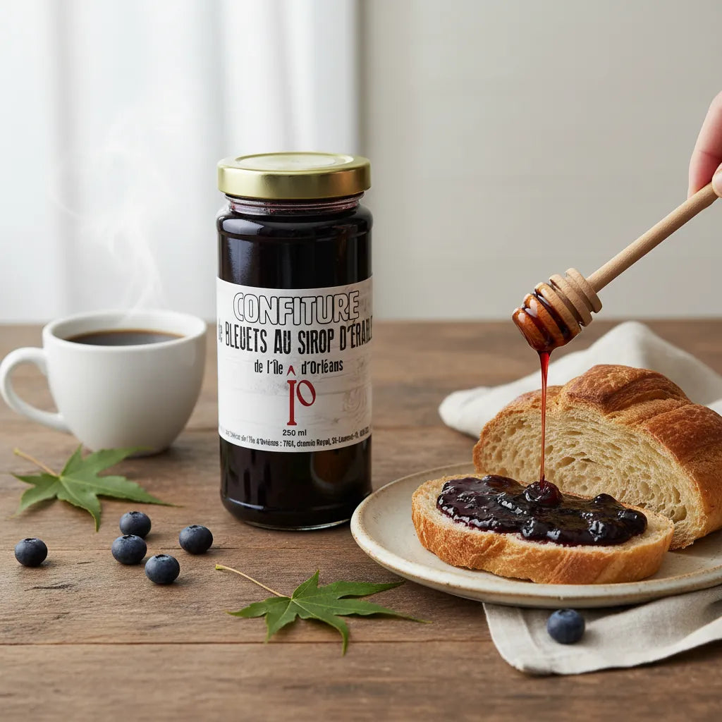 Confiture de bleuets au sirop d'érable
