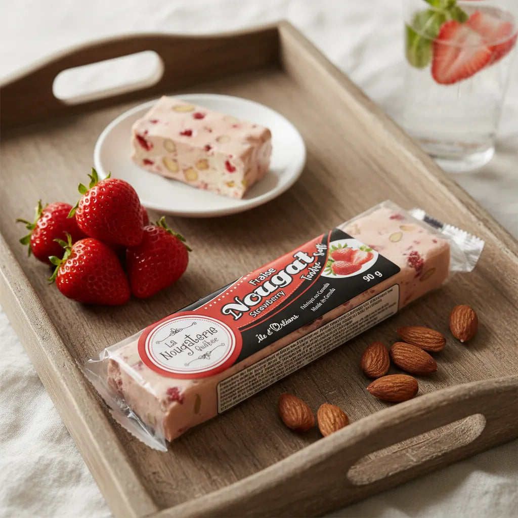 Soft strawberry nougat
