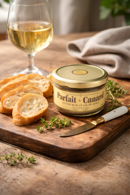 Parfait de canard au vin de glace