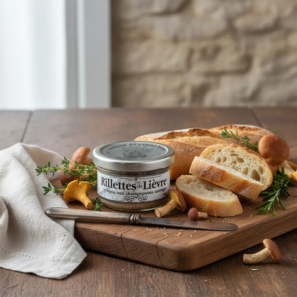 Rillettes de lièvre et champignons sauvages