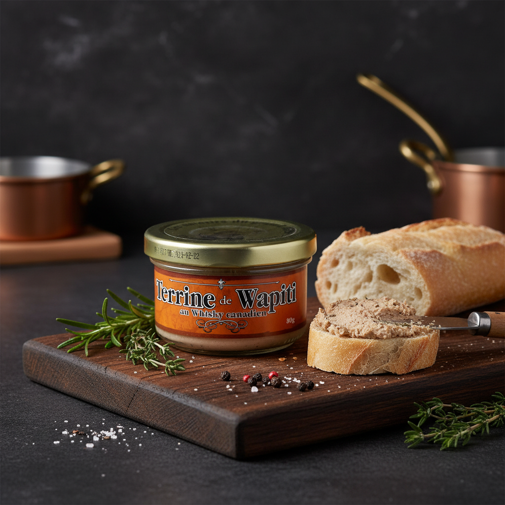 Terrine de wapiti au whisky canadien
