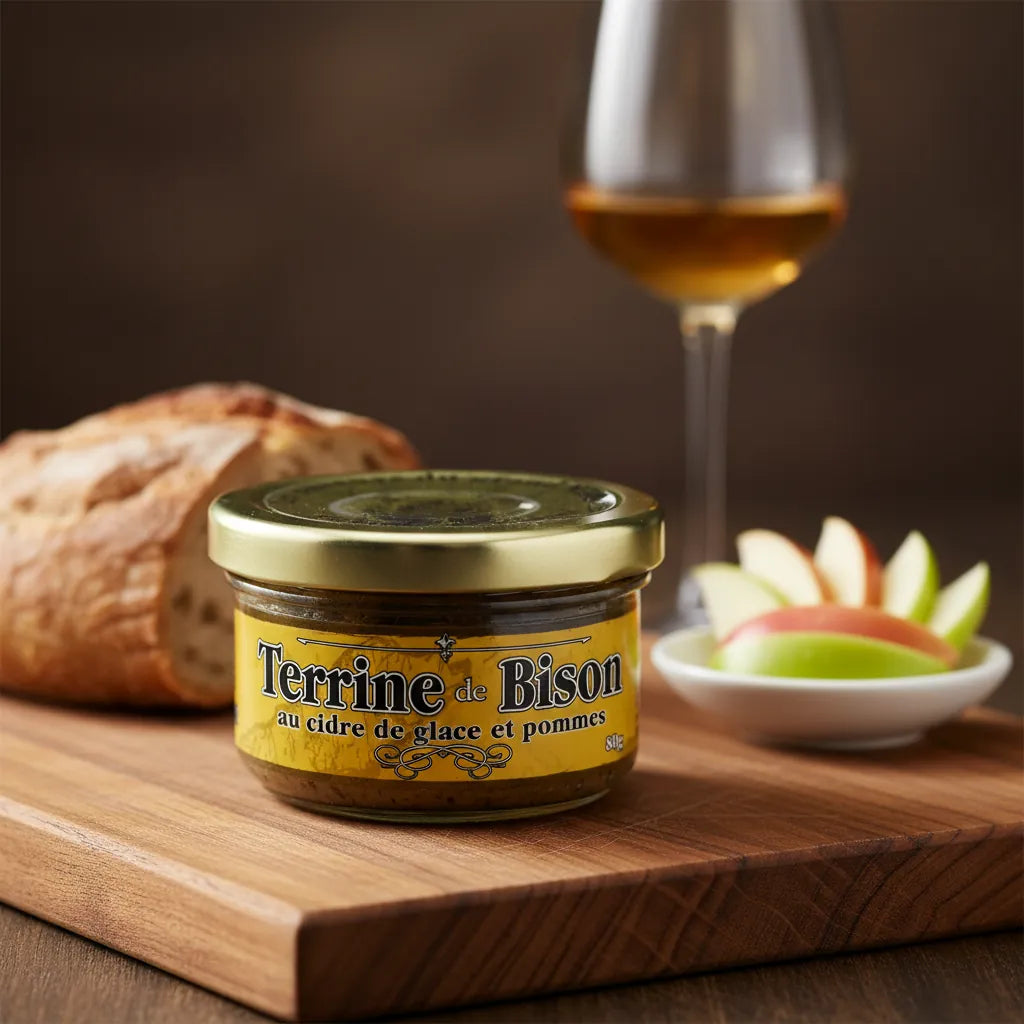 Terrine de bison au cidre de glace et pommes