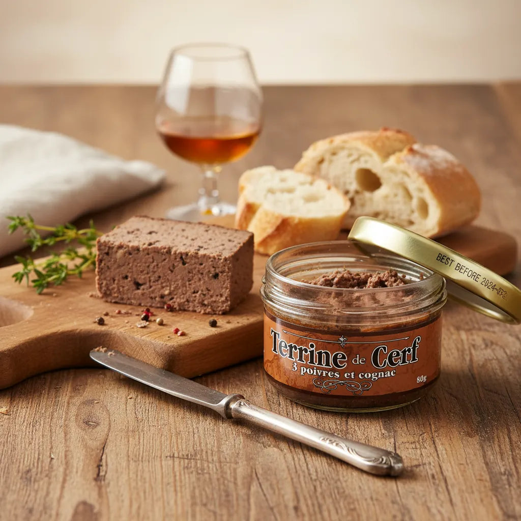 Terrine de cerf 3 poivres et Cognac