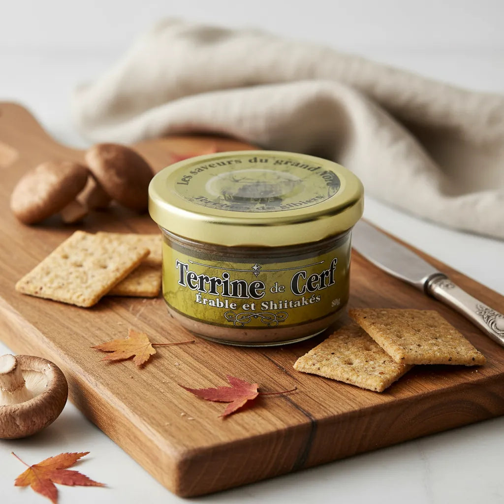 Venison terrine with maple and shiitake mushrooms