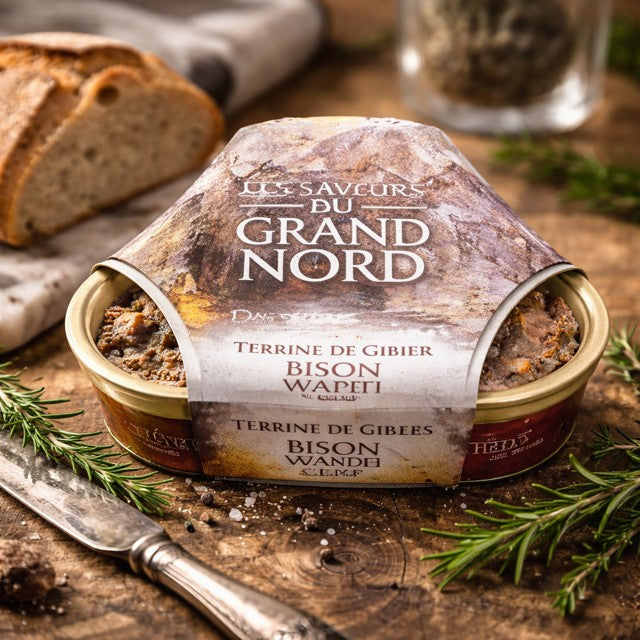 Trio de terrines de gibiers (bison/wapiti/cerf)