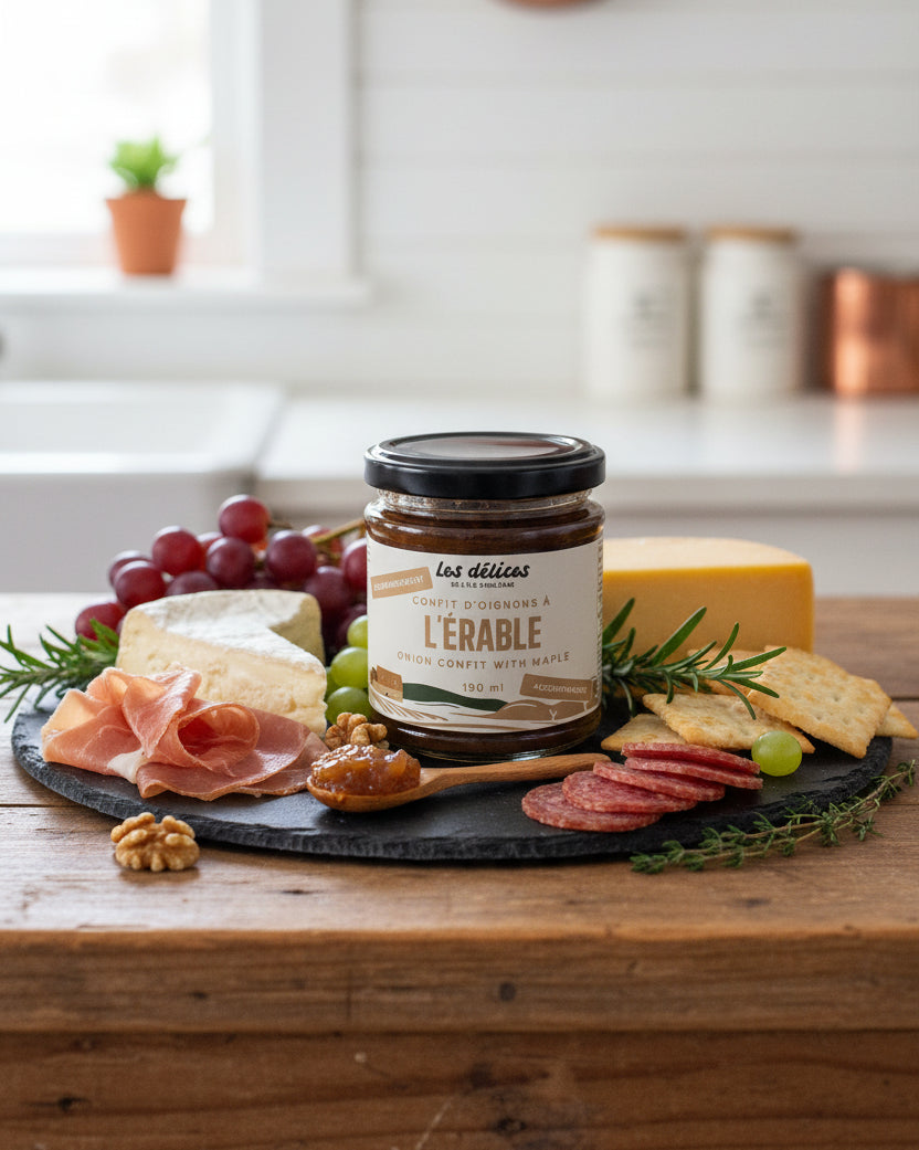 Maple-glazed onion confit