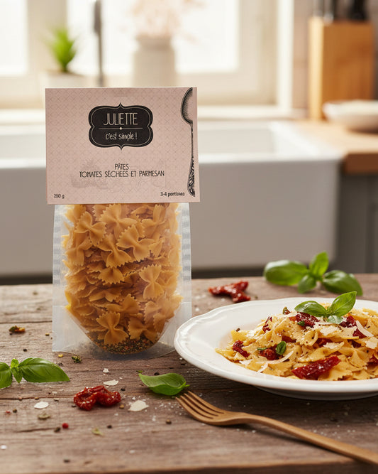 Pasta with sundried tomatoes and Parmesan - Juliette