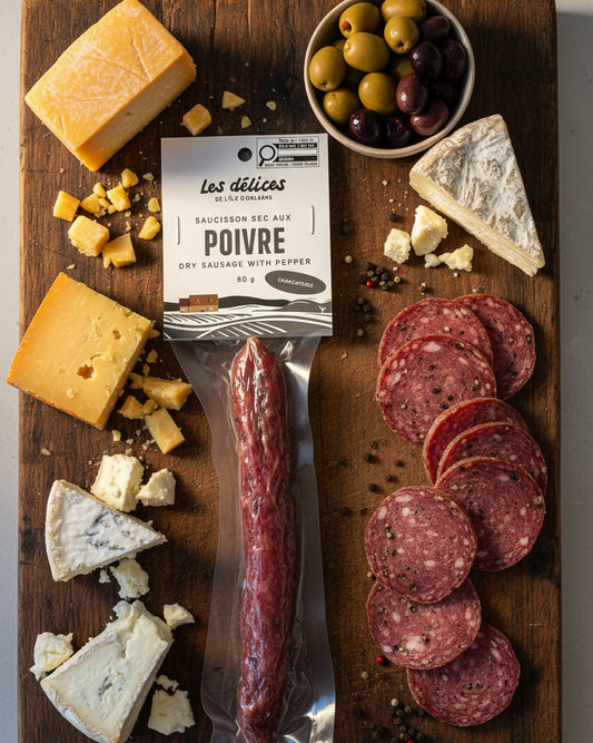 Saucisson sec au poivre 80g