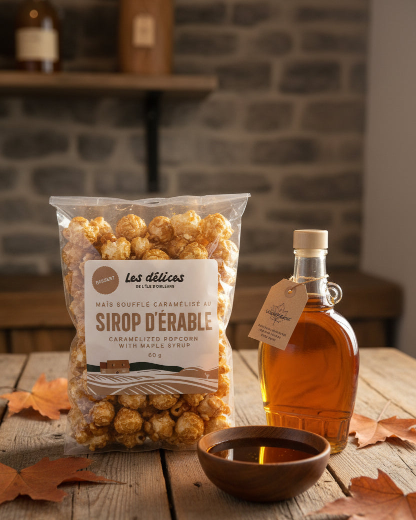 Pop Corn caramélisé au sirop d'érable - 60g