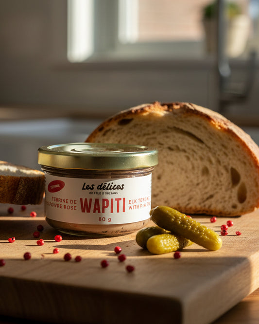 Elk terrine with pink peppercorns